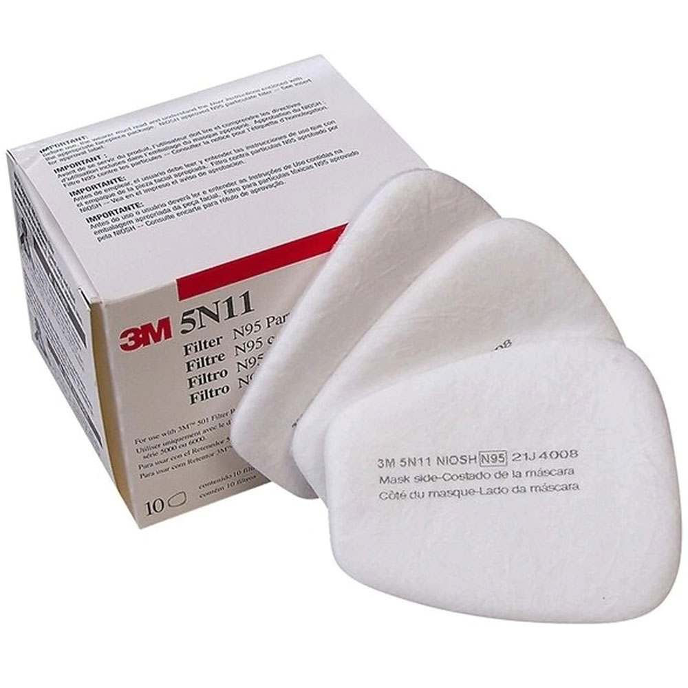 3M 5N11 N95 Particulate Respirator Filter - Pack of 10 - Click Image to Close