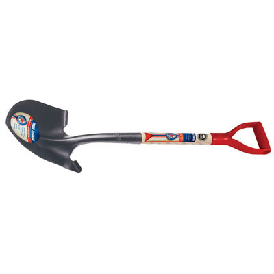 True Temper 1564400 True American Round Point Shovel with Poly D-grip