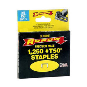 Arrow T50 Staples, 1/4in - Click Image to Close