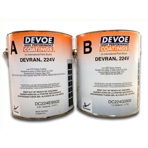 Devoe Devran 224V - Colored Epoxy Paint Solvent Based - 400 sq/ft - WHITE