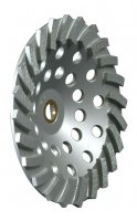Diamond Turbo Cup Wheel for Floor Grinder - 24 Segment - 7" - Click Image to Close