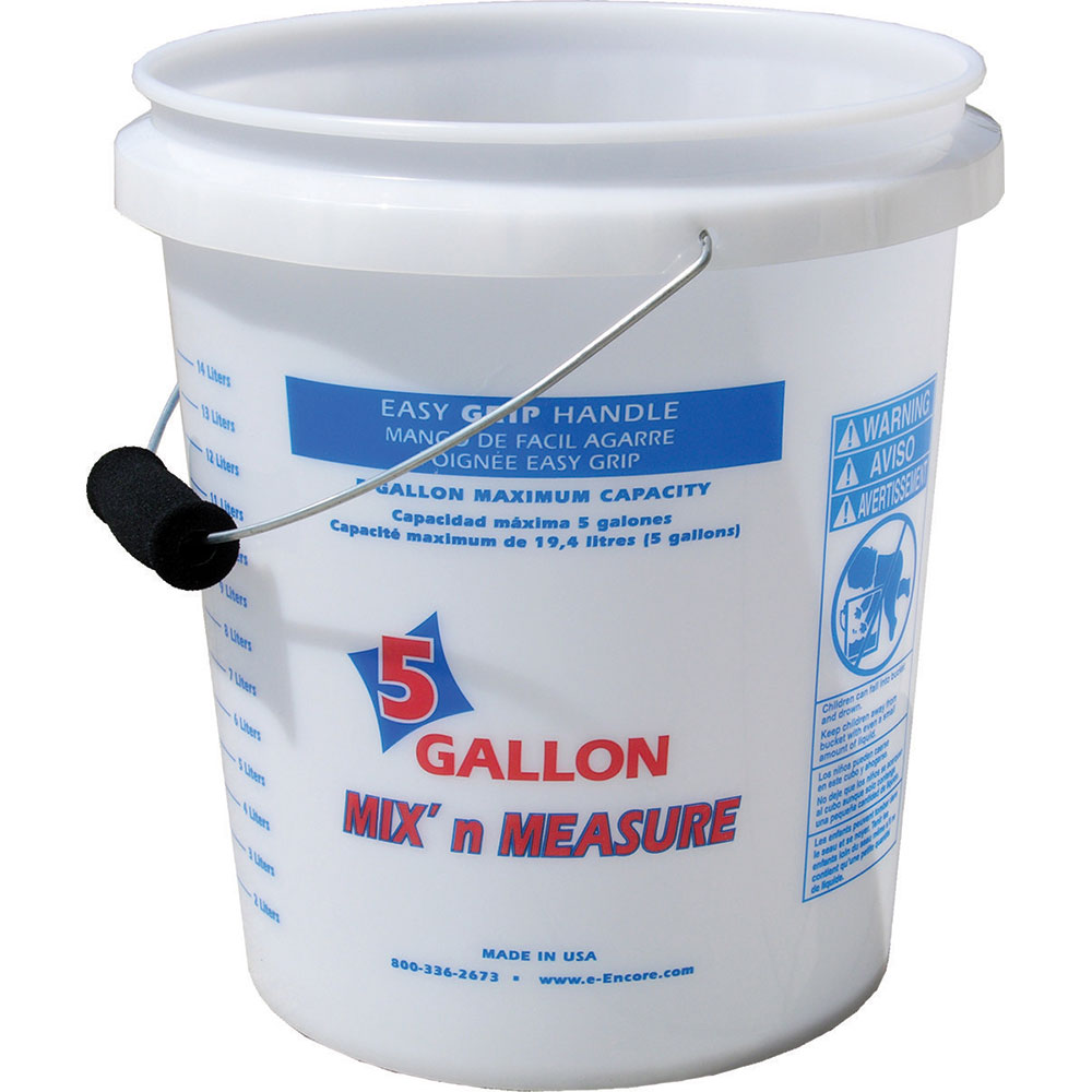 5 Gallon Clear Measure / Foam Grip - Click Image to Close
