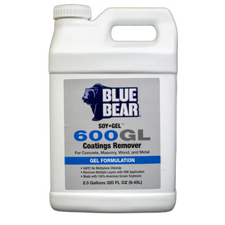 Blue Bear 600GL Soy Gel Paint Remover - 2.5 Gallon - Click Image to Close