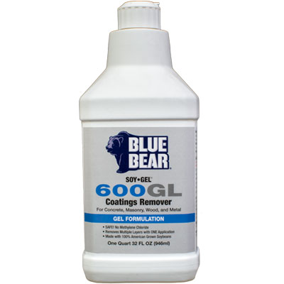 Blue Bear 600GL Soy Gel Paint Remover - 1 Quart - Click Image to Close
