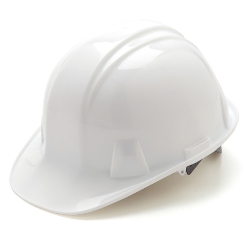 Industrial 4-Point Ratchet Suspension Hard Hat, White - Pack of 10 - Click Image to Close