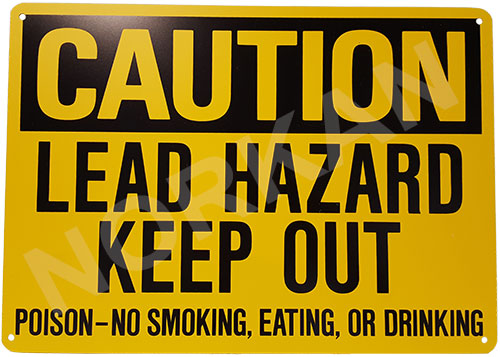 "Caution Lead Hazard" Sign - Safety Warning - 10'' x 14'' - Click Image to Close