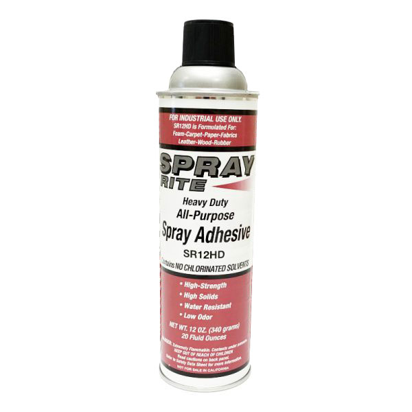 Spray Rite Heavy Duty Spray Adhesive - Metal Wood Plastic - Case of 12