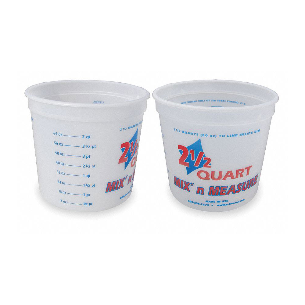 Encore 2 1/2 Qt Mixing Container W/ Graduations - Pack of 25