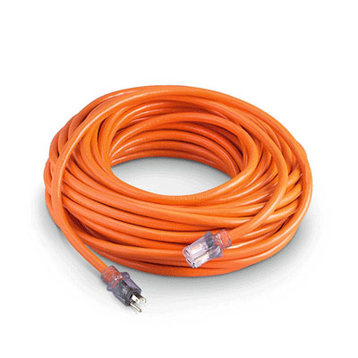 Coleman Cable Extension Cord - Heavy Duty - Lights - 100 Foot