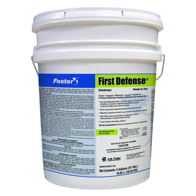 Foster First Defense 40-80 Ready-to-Use Disinfectant, EPA Registered, 5 Gallons
