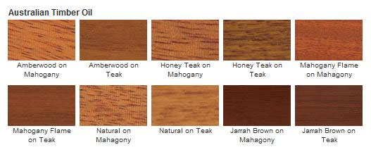 Cabot 3400 Series Australian Timber Oil Color Options