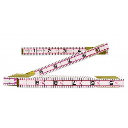 Lufkin Folding Wood Rule 6ft. Engineers Scale Red End - Click Image to Close