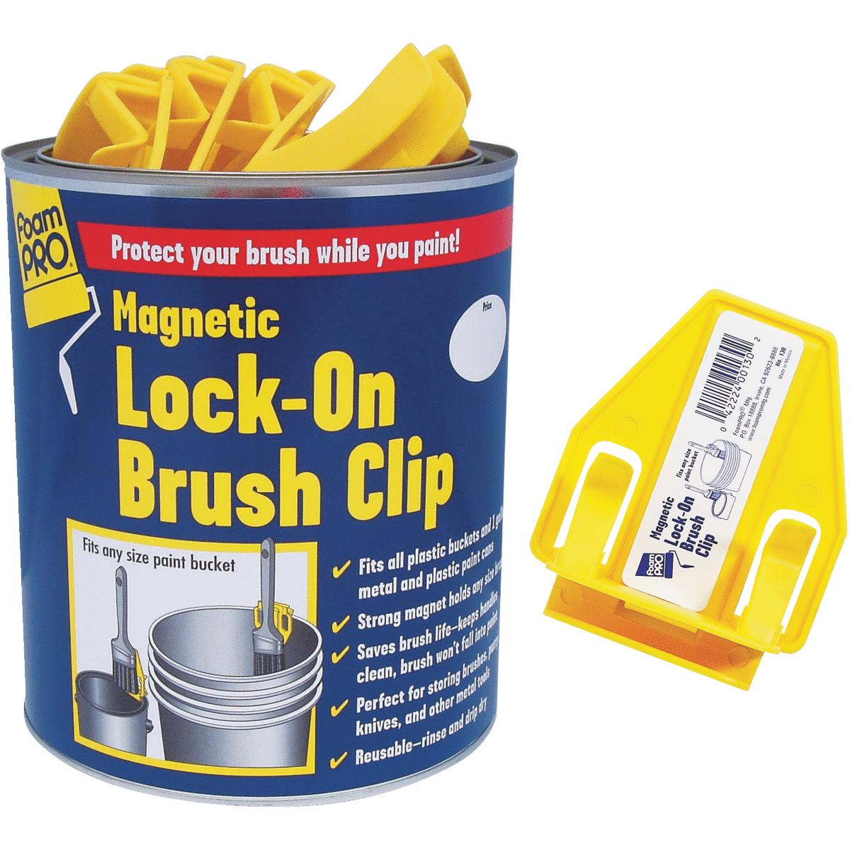 FoamPro Magnetic Lock-On Brush Clip, #130, Pack of 20 FoamPro Magnetic  Lock-On Clip for Paint Brushes  #130 [LAN01302-20PK] - $69.00 : Norkan  Industrial Supply, Abatement Supplies, Concrete Restoration, High  performance Coatings & Safety Equipment