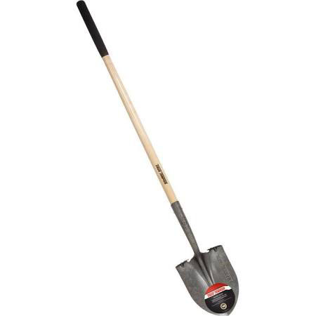 True Temper 163033800 Shovel Round Point Long Handle w/Large Turned Step