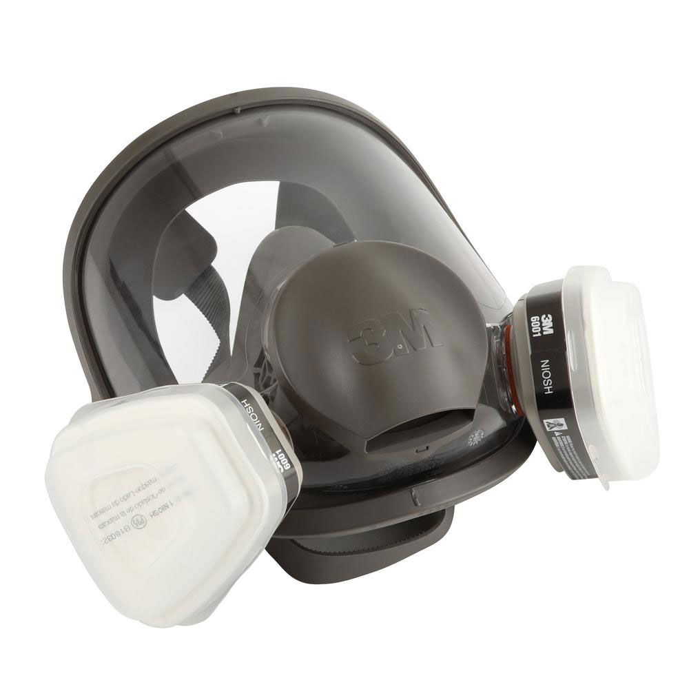 3M 68P71 Full Facepiece Respirator Mask, Filters Included, Medium