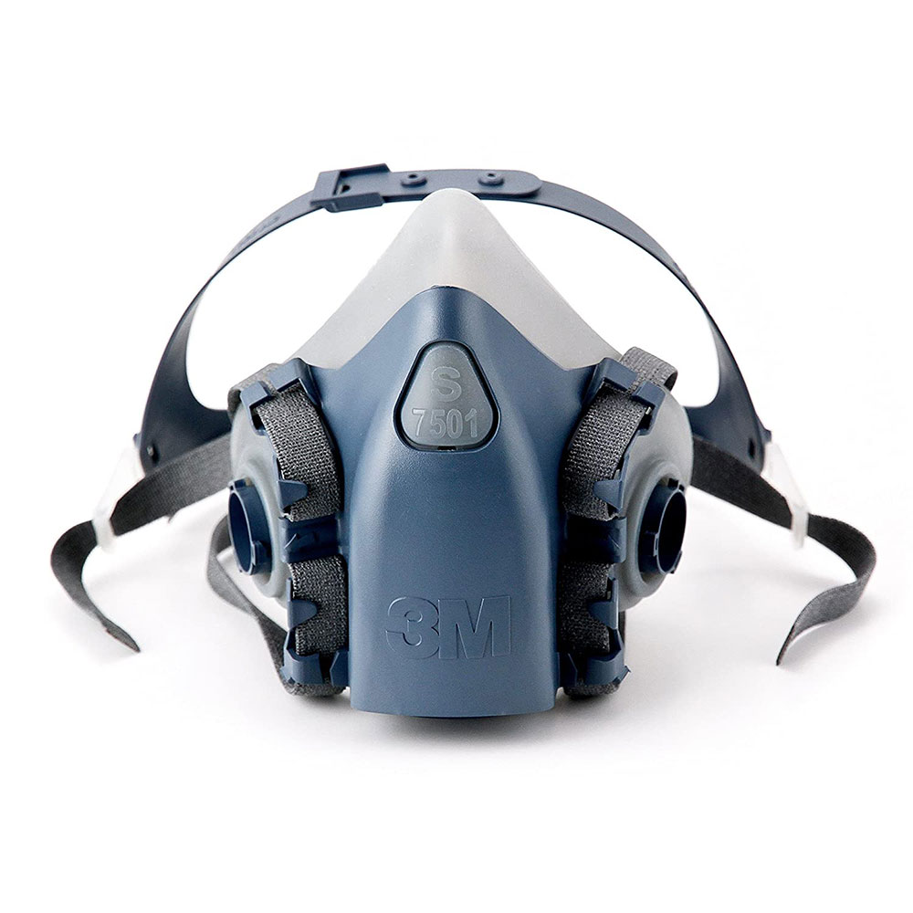 3M Reusable Half Mask Respirator with CoolFlow Valves, Small, 7501 - Click Image to Close