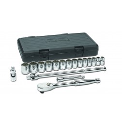 Gearwrench Socket Set 1/2" Dr. 12pt. SAE 18pc.