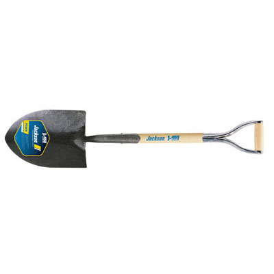 Jackson J-450 Pony Round Point Shovel with Solid Shank, No-step, and Armor D-grip - Click Image to Close