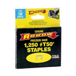 Arrow T50 Staples, 1/4in