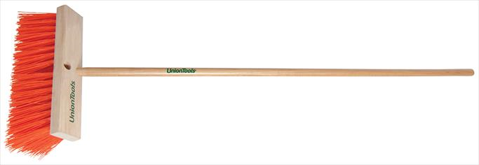 Union 16" Orange Poly Street Broom Head - Click Image to Close