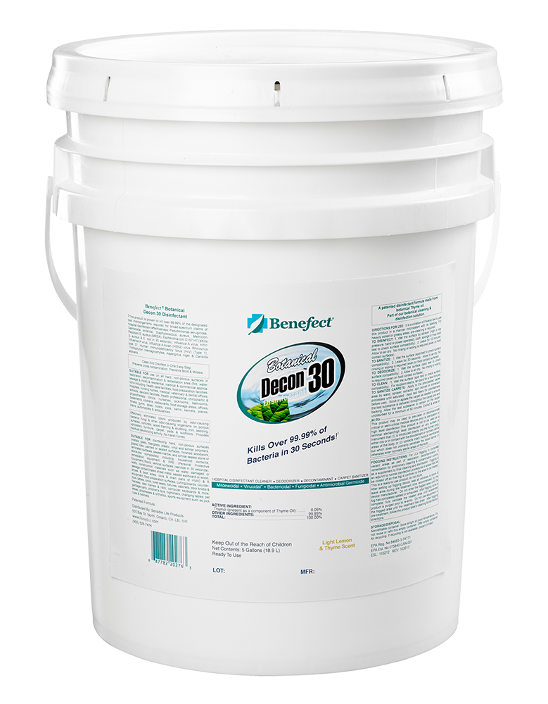 Benefect Decon 30 Disinfectant 5 Gal - Click Image to Close