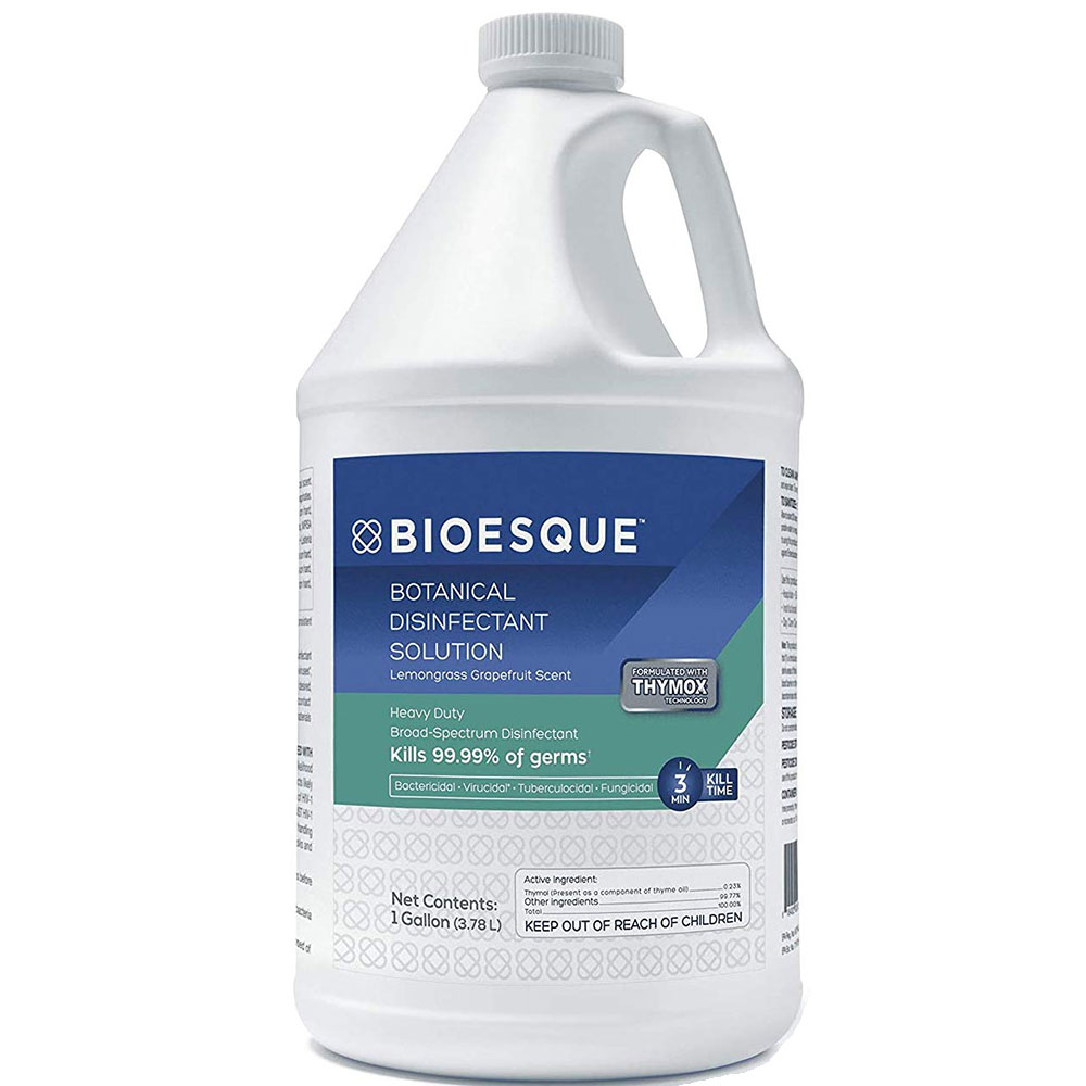 Bioesque Botanical Disinfectant Solution, Kills 99.9% of Bacteria, Case of 4 Gallons
