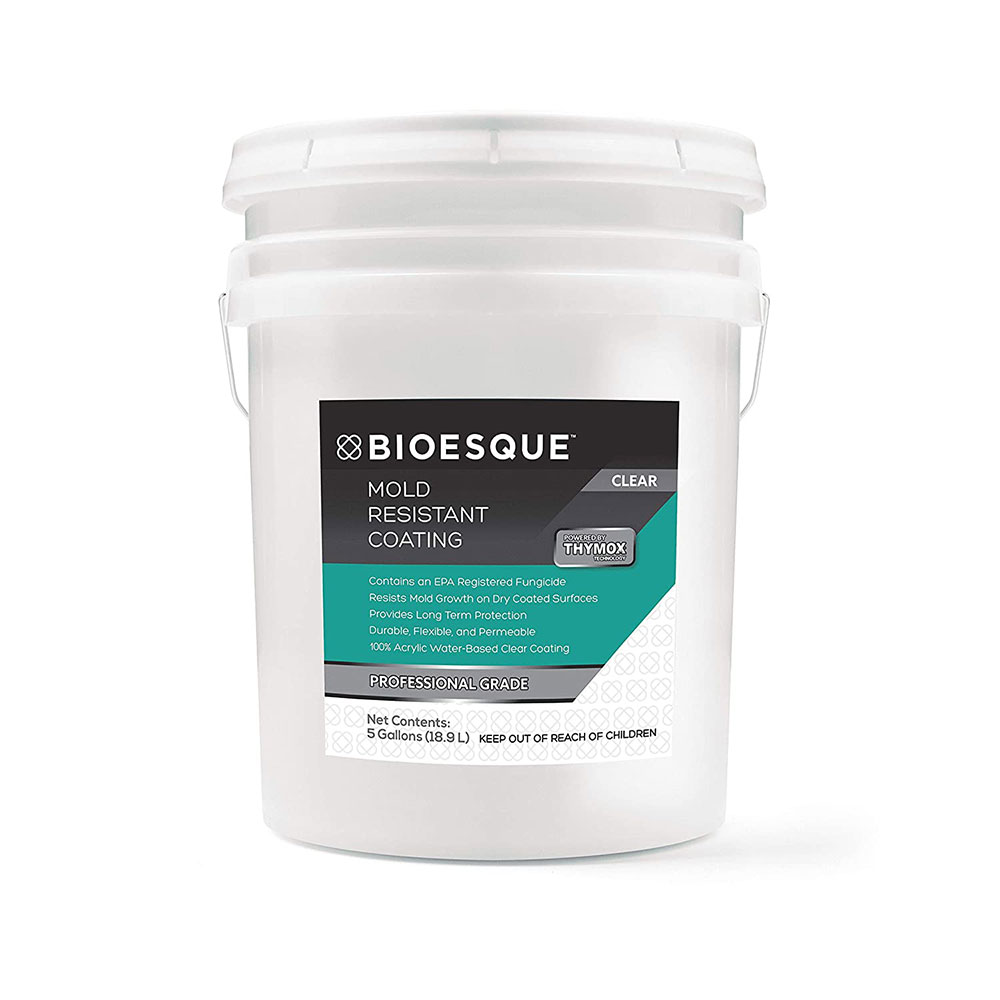 Bioesque Professional Grade Mold Resistant Coating, 5 Gallons, Clear