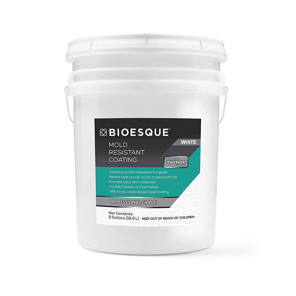 Bioesque Professional Grade Mold Resistant Coating, 5 Gallons, White - Click Image to Close