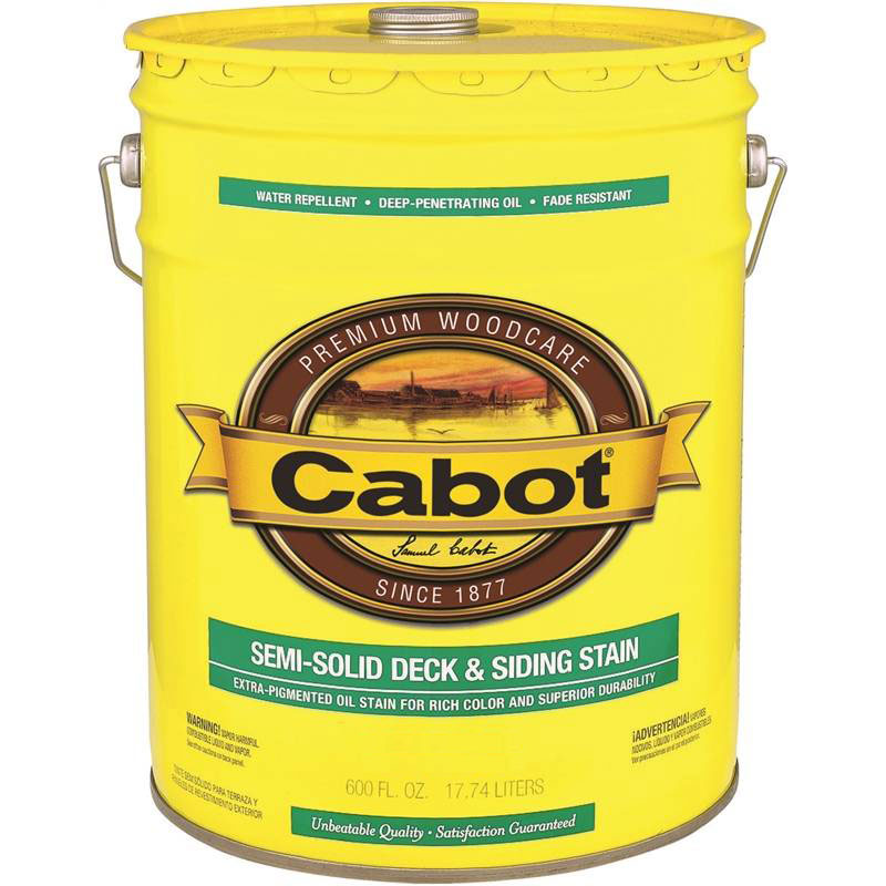 Cabot 1400 Semi Solid Deck Stain - Exterior Wood Finish, 5 Gallons - Neutral Base Color Selection - Click Image to Close