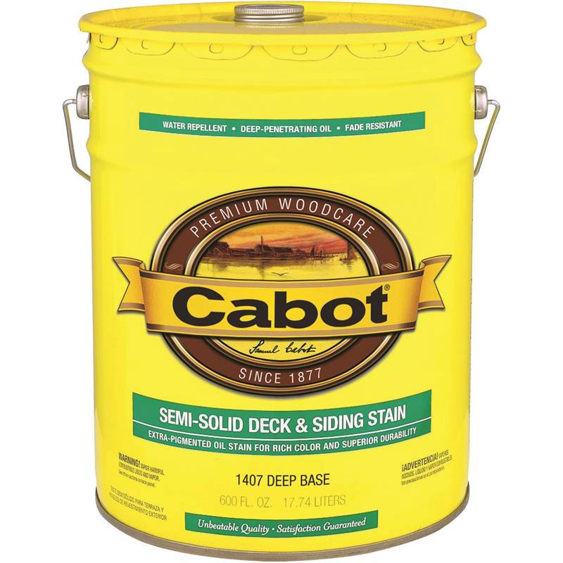 Cabot 1400 Semi Solid Deck Stain - Exterior Wood Finish, 5 Gallons - Deep Base Color Selection - Click Image to Close