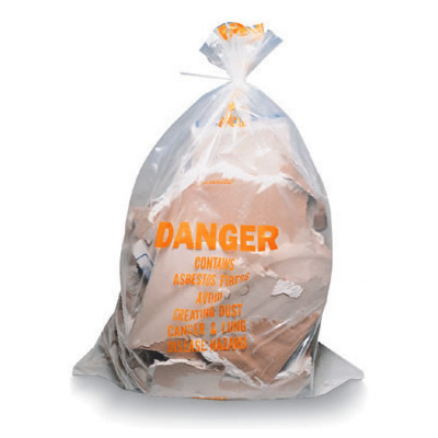 Asbestos Disposal Bags - 4.5 Mil 72" x 60" Clear Printed