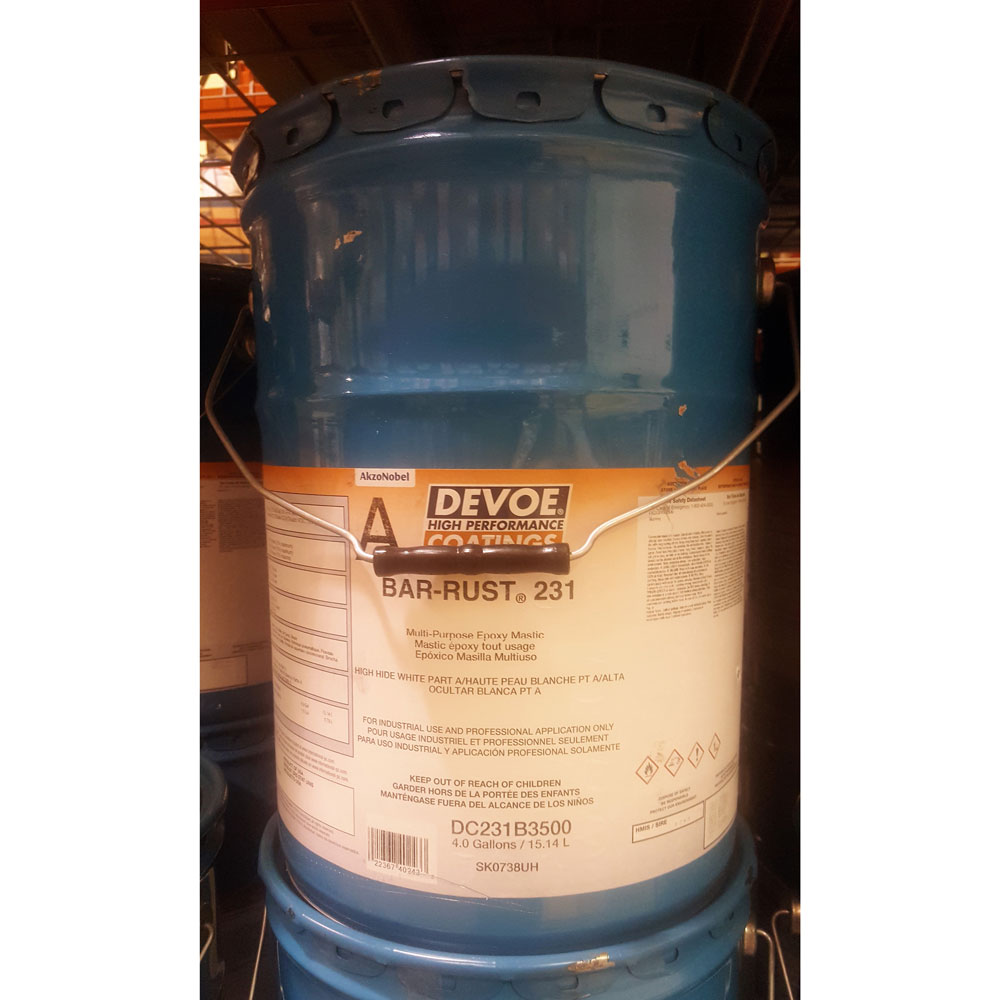 Devoe Bar Rust 231 - Surface Tolerant Epoxy Semi Gloss - White 5g
