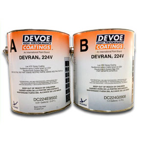 Devoe Devran 224V - Colored Epoxy Paint Solvent Based - 400 sq/ft - LIGHT GRAY - Click Image to Close