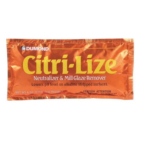 Dumond 2030 Citri-Lize Neutralizer and Mill Glaze Remover, 8oz Packet