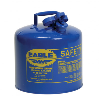 Eagle Safety Can Type I Steel 5 Gallon Blue - Click Image to Close