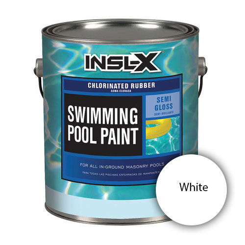 INSL-X by Benjamin Moore, Semi Gloss Chlorinated Rubber Pool Paint, White, 1 Gallon - Click Image to Close