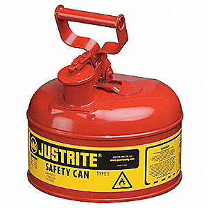 Justrite Safety Can Type I Steel 1 Gallon Red 7110100 - Click Image to Close