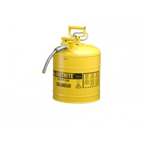 Justrite Safety Can Type II Steel 5 Gallon Yellow 7250220 - Click Image to Close