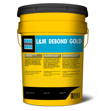 Laticrete L&M Debond Gold - Concrete Form Release Agent - 5 Gallons - Click Image to Close