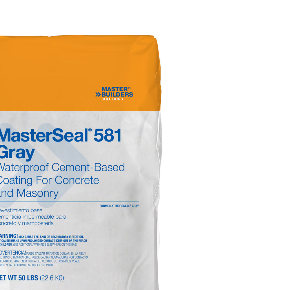 MasterSeal 581: Waterproof Cement-Based Coating for Concrete - Click Image to Close