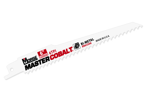 M.K. Morse Master Cobalt Recip Blade 6" Wood Cutting 6TPI Bi-Metal 5/Card, RB63506 - Click Image to Close