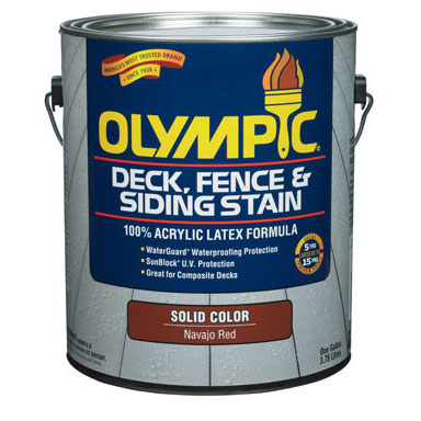 Olympic Solid Deck Stain - Exterior Wood Finish - Base 1 Colors