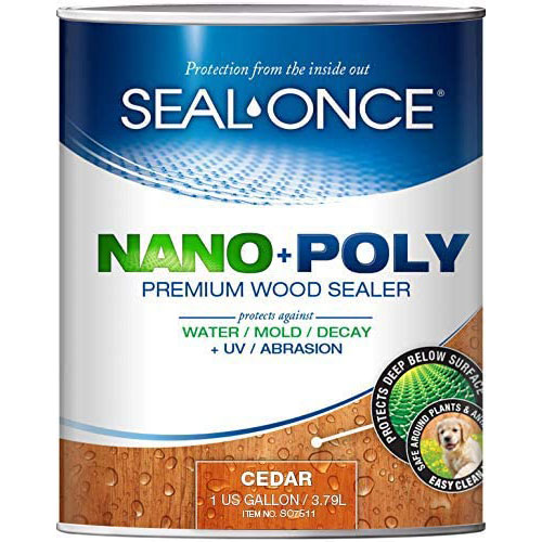 Seal-Once NANO+POLY Premium Wood Sealer, Cedar, 7523, 1 Gallon - Click Image to Close
