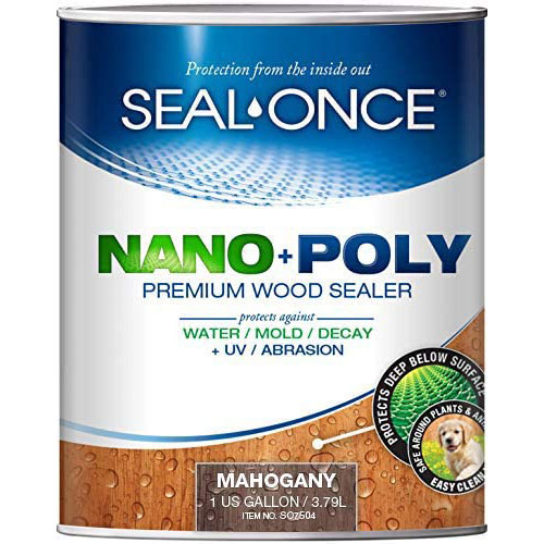 Seal-Once NANO+POLY Premium Wood Sealer, Mahogany, 7525, 1 Gallon - Click Image to Close