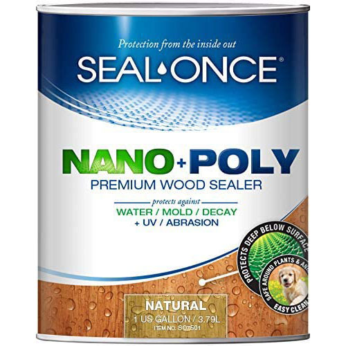 Seal-Once NANO+POLY Premium Wood Sealer, Natural, 7520, 1 Gallon - Click Image to Close