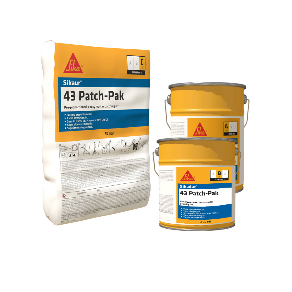 Sikadur 43 Patch-Pak 3-Component Epoxy Mortar Patching Kit, 108095 [Discontinued] - Click Image to Close