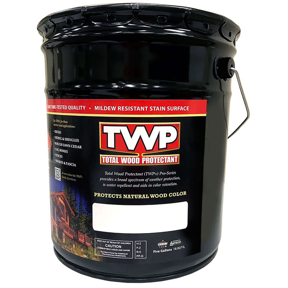 TWP® Wood Preservative Oil Stain, 100 Series, 5 Gallons, Semi Transparent - 120 Pecan - Click Image to Close