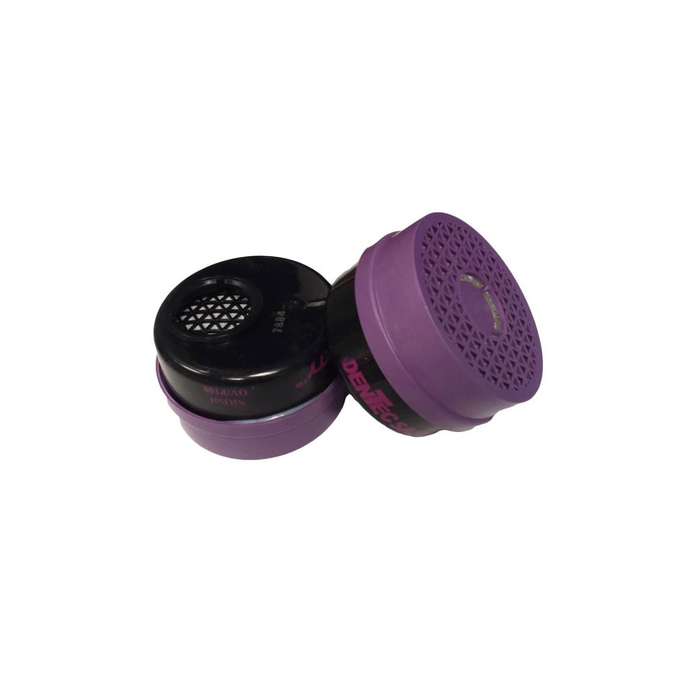 Dentec Safety 158T20LP0 P100 Filter & Organic Vapor Cartridge Combo