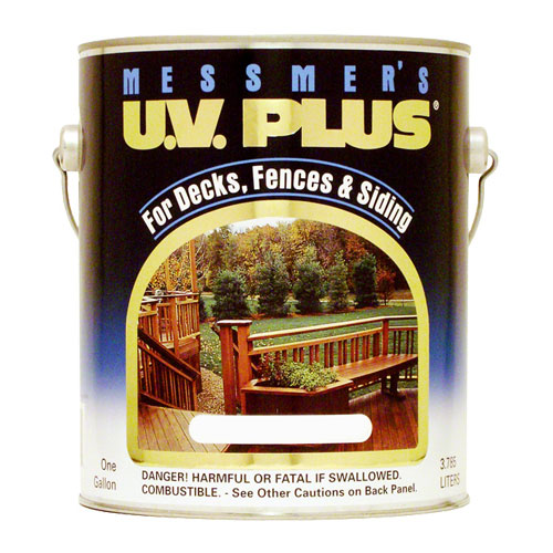 Messmer’s UV Plus, Premium Deck & Wood Stain, MS-605, Driftwood Gray, 1 Gallon