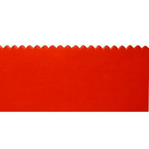Notched Edge Floor Squeegee - Serrated Red Rubber - 18"